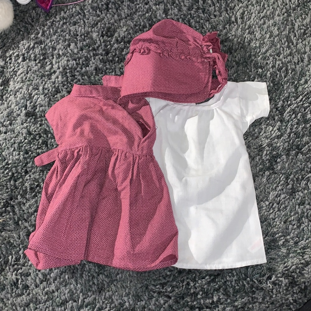 American Girl Doll outfit with bonnet